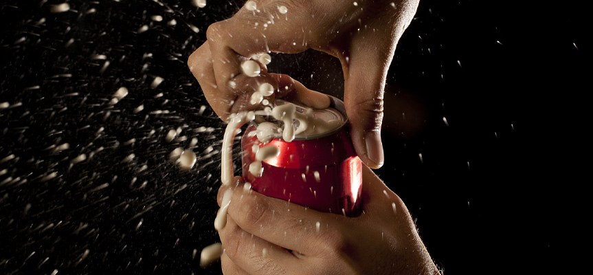 علت خارج شدن گاز نوشابه The reason for the release of soda gas