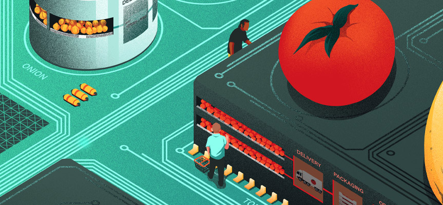 مقدمه‌ ای بر فناوری بلاک ‌چین در زنجیره تأمین مواد غذایی
در دنیای امروز، مدیریت زنجیره تأمین مواد غذایی به دلیل پیچیدگی‌ های فراوان و نیاز به شفافیت و امنیت، به یکی از چالش‌ های اصلی صنعت غذا تبدیل شده است. فناوری بلاک ‌چین به عنوان یک ابزار نوین دیجیتال، توانسته این فرآیندها را تغییر دهد. این فناوری با ایجاد شبکه ‌ای غیر متمرکز و امن، امکان ثبت و رهگیری دقیق تمامی مراحل تولید، توزیع و مصرف غذا را فراهم می‌ کند.
با توجه به اهمیت امنیت زنجیره تأمین غذا و نیاز بازار به اطلاعات شفاف، استفاده از بلاک ‌چین به یکی از کلیدهای موفقیت در صنعت غذایی تبدیل شده است. مرکز نوآوری گرونیدا نیز با مشاوره و ارائه راهکارهای مبتنی بر بلاک ‌چین، نقش موثری در توسعه این فناوری در ایران و بازارهای بین ‌المللی ایفا کرده است.
اهمیت شفافیت و امنیت در زنجیره غذایی
زنجیره تأمین مواد غذایی از تولید تا مصرف، شامل مراحل متعددی است که هر مرحله می‌ تواند مخاطراتی برای کیفیت و سلامت محصول ایجاد کند. شفافیت و امنیت اطلاعات، نه تنها اعتماد مشتریان را افزایش می‌ دهد بلکه به کاهش تقلب، فساد و هدررفت مواد غذایی کمک می‌ کند.
با استفاده از بلاک ‌چین، تمامی داده‌ ها در قالب یک دفتر غیرقابل تغییر ثبت می ‌شوند. این ویژگی باعث می‌ شود که هیچ‌ گونه دستکاری اطلاعات ممکن نباشد و هر نقطه از زنجیره غذایی به راحتی قابل ردیابی باشد.
بلاک ‌چین چیست و چه تفاوتی با سیستم‌ های سنتی دارد؟
بلاک ‌چین یک فناوری ثبت اطلاعات به صورت غیرمتمرکز است که هر تراکنش در آن به صورت یک بلاک ثبت شده و با بلاک ‌های قبلی به شکل زنجیره‌ ای مرتبط می‌ شود. برخلاف پایگاه داده‌ های سنتی که اطلاعات در یک سرور مرکزی ذخیره می‌ شود، بلاک ‌چین امنیت، شفافیت و قابلیت رهگیری بالا را فراهم می‌ کند.
در سیستم ‌های سنتی، امکان دستکاری داده ‌ها و عدم شفافیت وجود دارد، اما بلاک ‌چین این محدودیت‌ ها را رفع کرده و اعتماد را در کل زنجیره تأمین افزایش می‌ دهد.
نقش بلاک ‌چین در رهگیری و traceability مواد غذایی
رهگیری محصولات غذایی از مزرعه تا میز مصرف، یکی از مهم ‌ترین کاربردهای بلاک ‌چین است. با ثبت هر مرحله تولید، بسته ‌بندی، حمل و توزیع در بلاک ‌چین، مصرف‌ کنندگان می ‌توانند منبع و کیفیت محصول را بررسی کنند.
این قابلیت نه تنها اعتماد مصرف‌ کننده را افزایش می‌ دهد بلکه به تولیدکنندگان و توزیع ‌کنندگان کمک می‌ کند که مشکلات احتمالی را سریع ‌تر شناسایی کرده و اقدامات اصلاحی انجام دهند.
مزایای بلاک ‌چین برای تولیدکنندگان و مصرف ‌کنندگان
استفاده از بلاک ‌چین در زنجیره تأمین غذا، مزایای متعددی دارد:
•	افزایش شفافیت و traceability: هر مرحله تولید و توزیع به صورت دقیق ثبت می‌ شود.
•	افزایش امنیت داده‌ ها: اطلاعات غیرقابل تغییر و دستکاری هستند.
•	کاهش تقلب و فساد: امکان ردیابی منابع به سرعت فراهم می‌ شود.
•	اعتماد بیشتر مشتریان: مصرف‌ کنندگان مطمئن هستند که محصول سالم و استاندارد است.
•	بهبود تصمیم‌ گیری کسب‌ و کارها: داده‌ های دقیق به مدیران کمک می‌ کند تا فرآیندهای بهینه‌ تری طراحی کنند.
چالش ‌های پیاده‌ سازی بلاک ‌چین در زنجیره تأمین غذا
با وجود مزایای بلاک ‌چین، پیاده‌ سازی آن در صنعت غذا با چالش‌ هایی همراه است:
•	هزینه ‌های اولیه بالا: ایجاد شبکه بلاک ‌چین و تجهیزات لازم سرمایه زیادی می ‌طلبد.
•	نیاز به آموزش کارکنان: کار با سیستم‌ های بلاک ‌چین تخصصی است و نیازمند آموزش است.
•	محدودیت‌ های فنی و سازگاری: هماهنگی با سیستم‌های قدیمی و نرم‌ افزارهای موجود چالش ‌برانگیز است.
•	مسائل قانونی و مقررات: قوانین مربوط به داده‌ها و حفظ حریم خصوصی باید رعایت شود.
با این حال، مراکز نوآوری با ارائه راهکارهای عملی، کمک می‌ کنند تا این چالش‌ ها به حداقل برسند.
کاربرد فناوری بلاک ‌چین در زنجیره تأمین مواد غذایی
فناوری بلاک ‌چین می‌ تواند در هر مرحله از زنجیره غذایی کاربرد داشته باشد:
•	تولید: ثبت اطلاعات مربوط به کود، آب، نوع محصول و شرایط کاشت.
•	بسته ‌بندی: رهگیری تاریخ تولید، انقضا و استانداردهای کیفیت.
•	حمل و نقل: ثبت مسیر، دما و شرایط نگهداری در طول حمل و نقل.
•	فروش و مصرف: ارائه اطلاعات محصول به مشتریان و تضمین سلامت مواد غذایی.
نحوه استفاده از بلاک ‌چین برای رصد مواد غذایی از مزرعه تا میز غذا
برای رصد مواد غذایی، سیستم‌ های بلاک ‌چین با حسگرها، اینترنت اشیاء و دستگاه‌ های ثبت داده ترکیب می ‌شوند. هر حرکت محصول، از برداشت تا تحویل نهایی، ثبت می‌ شود. این داده‌ ها به صورت شفاف در اختیار تولیدکنندگان، توزیع ‌کنندگان و مصرف‌ کنندگان قرار می‌ گیرد و امکان تصمیم ‌گیری بهتر و سریع ‌تر فراهم می‌ شود.
نقش مراکز نوآوری در توسعه فناوری بلاک ‌چین
مراکز نوآوری با تمرکز بر فناوری ‌های نوین، نقش مهمی در توسعه و پیاده‌ سازی بلاک ‌چین در زنجیره تأمین مواد غذایی ایفا می‌ کنند. این مراکز با ارائه راهکارهای سفارشی و مشاوره تخصصی، به کسب ‌و کارها کمک می‌ کند تا شفافیت، امنیت و traceability محصولات خود را بهبود دهند و اعتماد مشتریان را افزایش دهند.
نتیجه ‌گیری
فناوری بلاک ‌چین یک ابزار قدرتمند برای بهبود شفافیت، امنیت و traceability در زنجیره تأمین مواد غذایی است. این فناوری مزایای فراوانی برای تولیدکنندگان، توزیع‌ کنندگان و مصرف‌ کنندگان دارد و می‌ تواند باعث افزایش اعتماد مشتریان و کاهش تقلب و فساد شود. با وجود چالش‌ هایی در پیاده‌ سازی، همکاری و مشاوره با مراکز نوآوری مانند مرکز نوآوری گرونیدا می‌ تواند مسیر استفاده از این فناوری را هموارتر کند.
با به ‌کارگیری بلاک ‌چین، صنعت غذا آماده است تا وارد دوره‌ ای شود که شفافیت، اعتماد و کیفیت، استانداردهای اصلی موفقیت باشند.
پرسش ‌های متداول 
بلاک‌ چین چگونه می ‌تواند زنجیره تأمین مواد غذایی را بهبود دهد؟
با ثبت غیرقابل تغییر هر مرحله تولید و توزیع، شفافیت و traceability افزایش می ‌یابد و اعتماد مشتریان تقویت می‌ شود.
مزایای traceability غذا با بلاک ‌چین چیست؟
ردیابی دقیق مسیر محصول از مزرعه تا مصرف‌ کننده، کاهش تقلب و فساد، و بهبود کیفیت و اعتماد مصرف‌ کننده.
استفاده از بلاک ‌چین در مواد غذایی چه چالش ‌هایی دارد؟
هزینه‌ های اولیه، نیاز به آموزش کارکنان، سازگاری با سیستم ‌های قدیمی و مسائل قانونی از مهم‌ ترین چالش‌ ها هستند.
چرا صنعت غذا به بلاک ‌چین نیاز دارد؟
به دلیل پیچیدگی زنجیره غذایی، تقلب، فساد و نیاز به شفافیت، بلاک ‌چین امنیت و اعتماد لازم را فراهم می ‌کند.
چگونه می ‌توان مسیر مواد غذایی از مزرعه تا میز غذا را ردیابی کرد؟
با ترکیب بلاک ‌چین، حسگرها و اینترنت اشیاء، هر مرحله تولید، حمل و بسته ‌بندی ثبت می‌ شود و اطلاعات به ‌صورت شفاف در دسترس قرار می ‌گیرد.