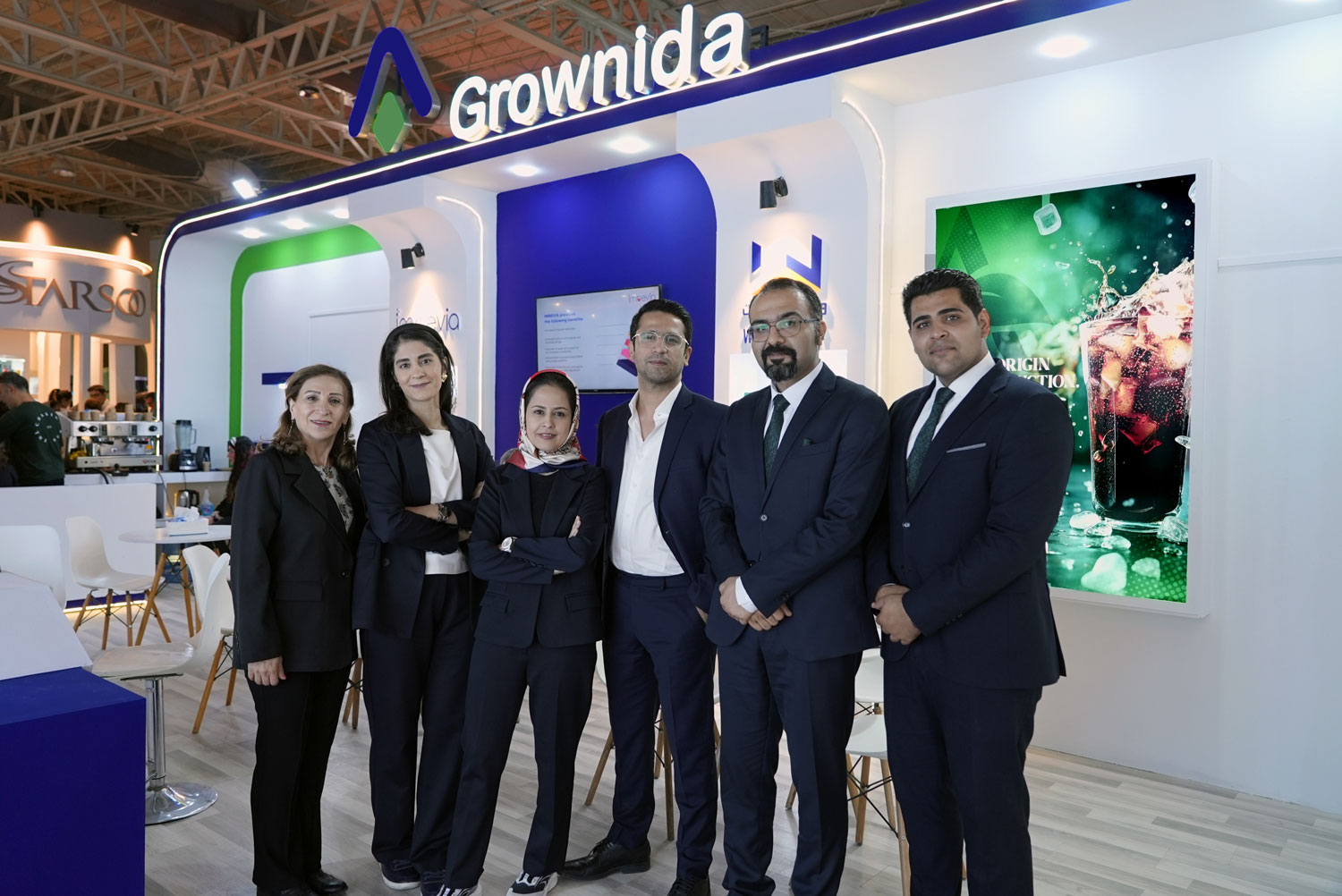 حضور تیم شرکت گرونیدا (Grownida) در سیزدهمین نمایشگاه بین‌المللی نوشیدنی تهران