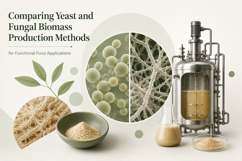 Comparing Yeast and Fungal Biomass Production Methods for Functional Food Applications