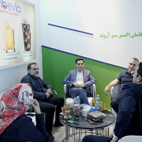 نشست تخصصی مدیران در غرفه امبویا (Imbevia) در نمایشگاه بین‌المللی نوشیدنی تهران